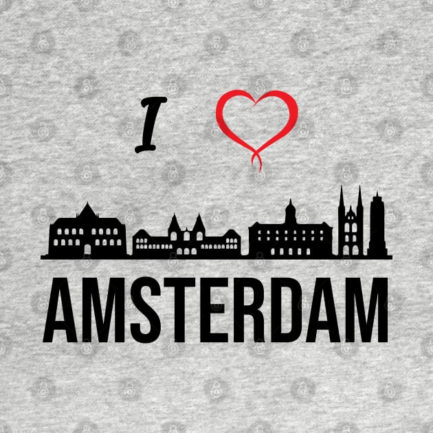 I love Amsterdam, Holland by alltheprints